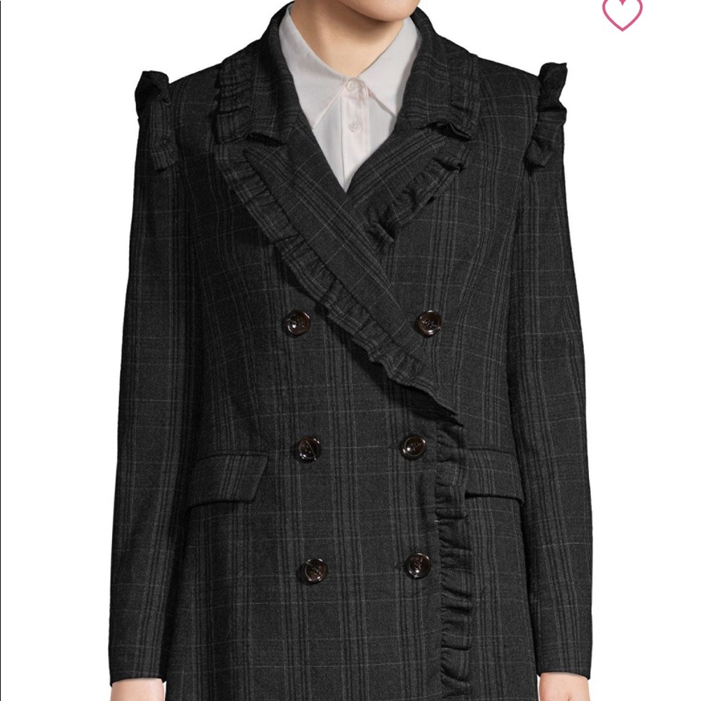 AMUR Black Ruffled Blazer - Picture 2 of 7